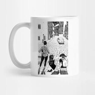 mediterranean street Mug